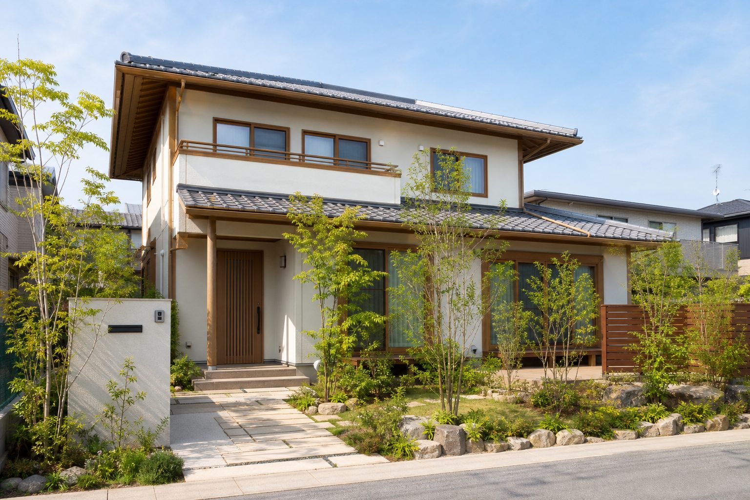 健康的な木造住宅の外観
